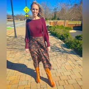 MAX STUDIO PLEATED SKIRT SZ M